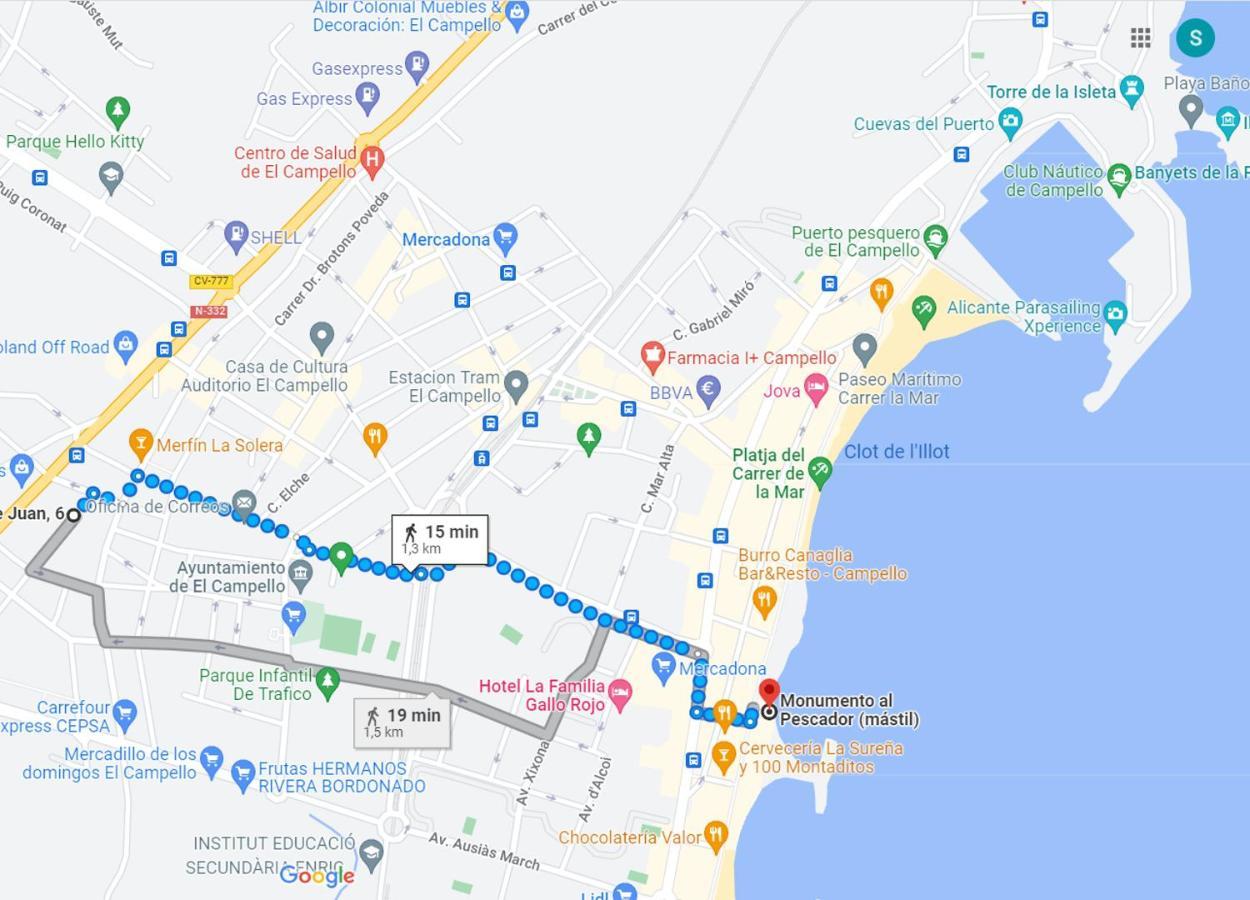 Apartamento Con Patio, Piscina Y Parking Privado El Campello Eksteriør bilde
